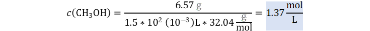 Cual es la molaridad de 6.57 g de CH3OH disueltos en 150 ml de solución, Determine la molaridad de 6.57 g de CH3OH disueltos en 150 ml de solución, Determinar la molaridad de 6.57 g de CH3OH disueltos en 150 ml de solución, Obtenga la molaridad de 6.57 g de CH3OH disueltos en 150 ml de solución, Obtener la molaridad de 6.57 g de CH3OH disueltos en 150 ml de solución, Calcule la molaridad de 6.57 g de CH3OH disueltos en 150 ml de solución, Calcular la molaridad de 6.57 g de CH3OH disueltos en 150 ml de solución, Halle la molaridad de 6.57 g de CH3OH disueltos en 150 ml de solución, Hallar la molaridad de 6.57 g de CH3OH disueltos en 150 ml de solución,