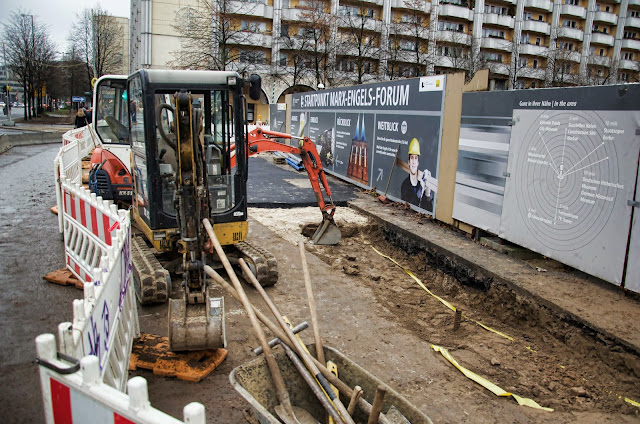 Baustelle Erweiterung der U-Bahn Line 5, Am Roten Rathaus, Rathausstraße, 10178 Berlin, 10.12.2013