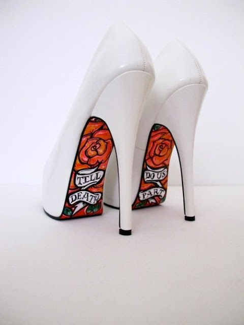 White high heels for ladies