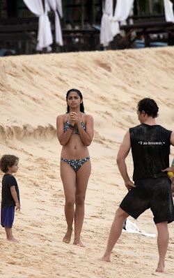 Matthew McConaughey and Camila Alves on the beach in Brazil