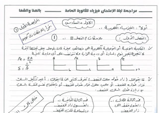 بالهنا والشفا اقوى مراجعة فى ليلة امتحان الفيزياء بخط الايد ثانوية عامة 2019 مستر هانى فرحات