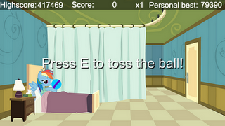 Press "E" to toss the ball!