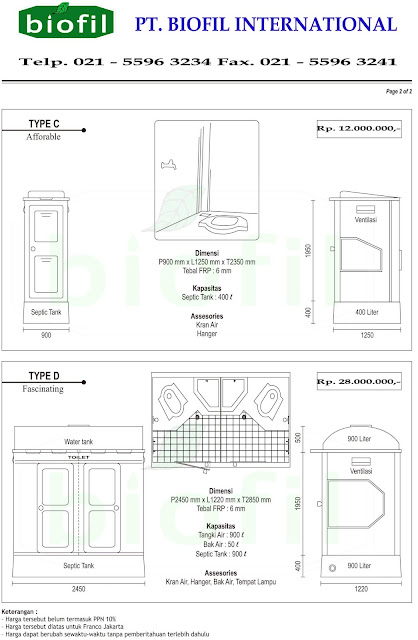 portable toilet fibreglass, flexible toilet, wc sementara, septic tank biofil, biotech,biohitech