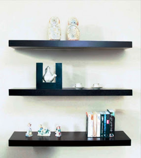Models of Bookshelves on the Wall