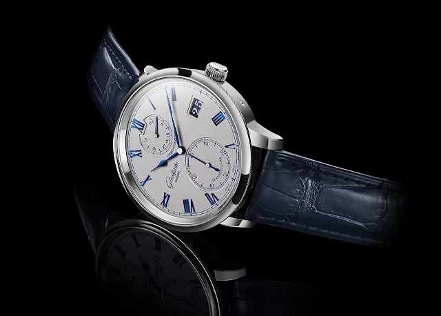 Glashütte Original Senator Chronometer silver-blue dial