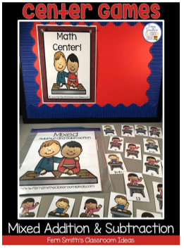 Click Here to Download This Back to School Mixed Addition and Subtraction Center Games Freebie Resource For Your Class Today!