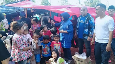 Anggota DPRD Jabar Hj.Lilis Boy Beri Bantuan Kepada Masyarakat Korban Bencana Gempa Cianjur