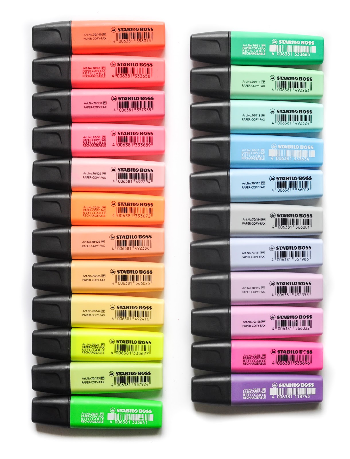 STABILO BOSS Original Pastel Highlighter Marker Pens – Full Set of 6 +  Lilac Haze