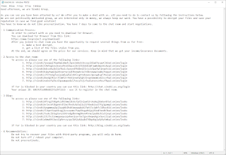 Sinobi Ransomware note, записка о выкупе