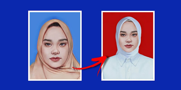 Cara Edit Foto Pakai Kemeja Putih Wanita Hijab Putih Tanpa Dasi