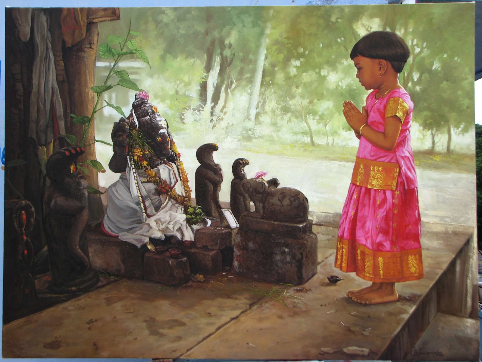 RhythmOfArt: S.Elayaraja's - Oil Painting,Knife Painting ...