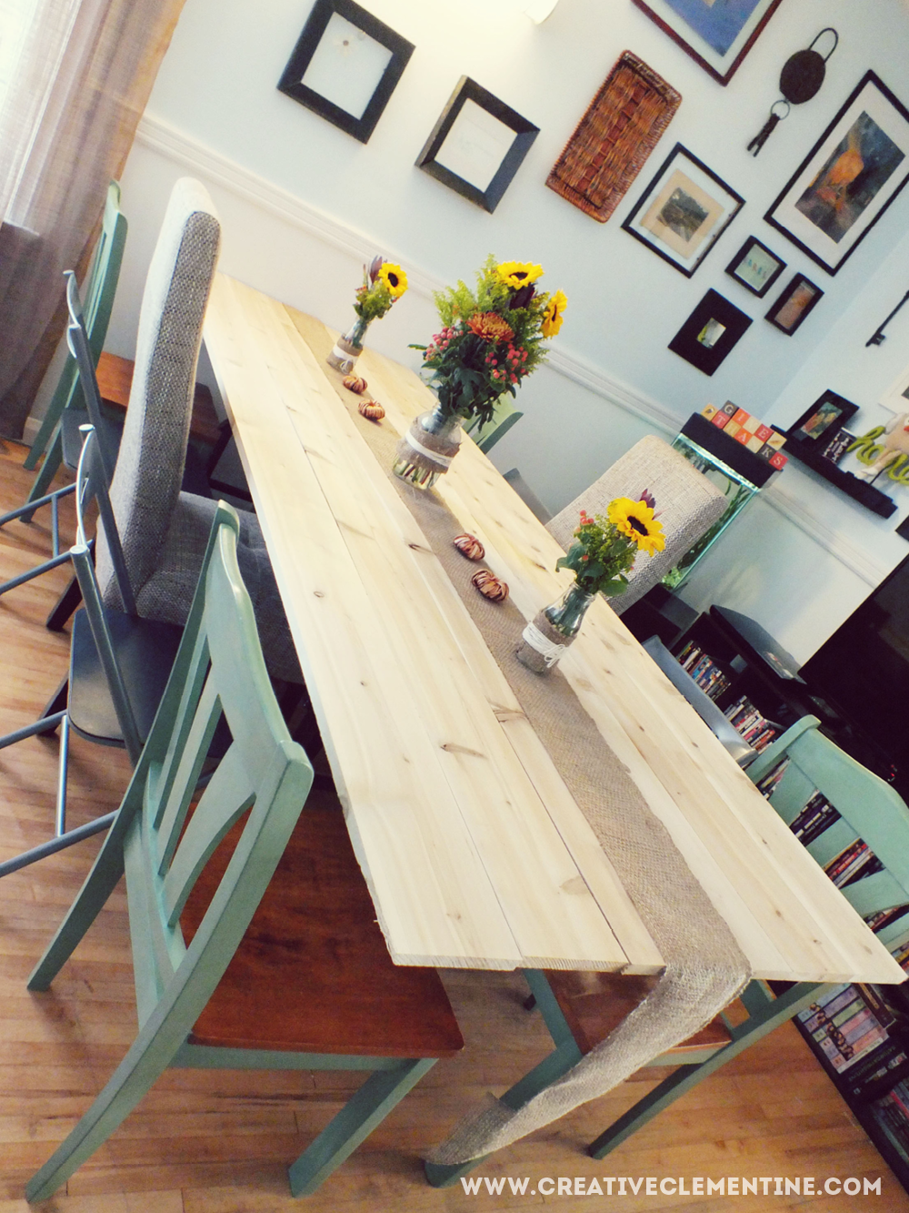 DIY Wall-Mounted Holiday Dining Table - Creative Clementine