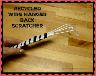 Recycled wire hanger back scratcher