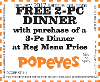 Popeyes Chicken Coupons