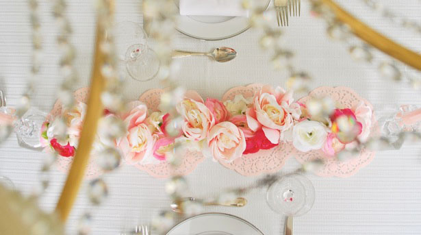 pink blossoms create the most beautiful centerpiece