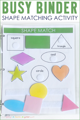 Shape Matching Busy Binder