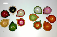 colorful diyas pictures for deepawali