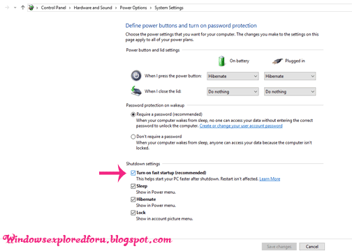Turn on or off Fast Startup in Windows 10