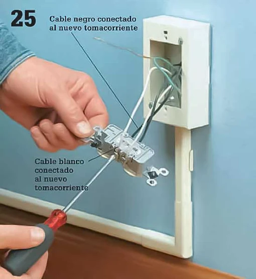 Instalaciones eléctricas residenciales - Derivando cable neutro del contacto original