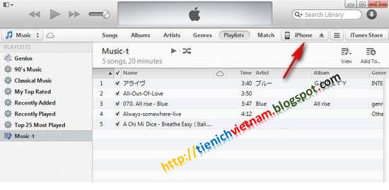 Hướng dẫn chi tiết cách Copy nhạc vào iPhone, chép nhạc vào iP bằng iTunes