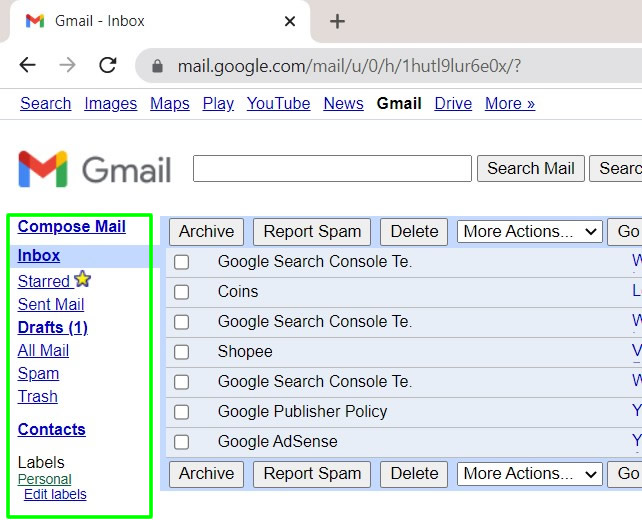 gmail basic html functionalities