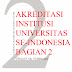 AKREDITASI INSTITUSI UNIVERSITAS SE-INDONESIA dengan nilai B  update 2015