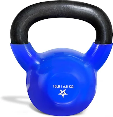 Yes4All Kettlebell Vinyl Coated Cast Iron – Great for Dumbbell Weights Exercises