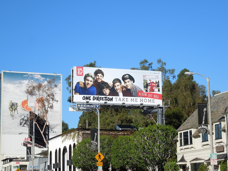 One Direction Take Me Home billboard