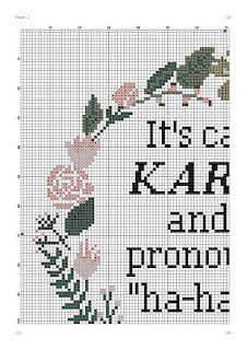 Karma cross stitch pattern - Tango Stitch