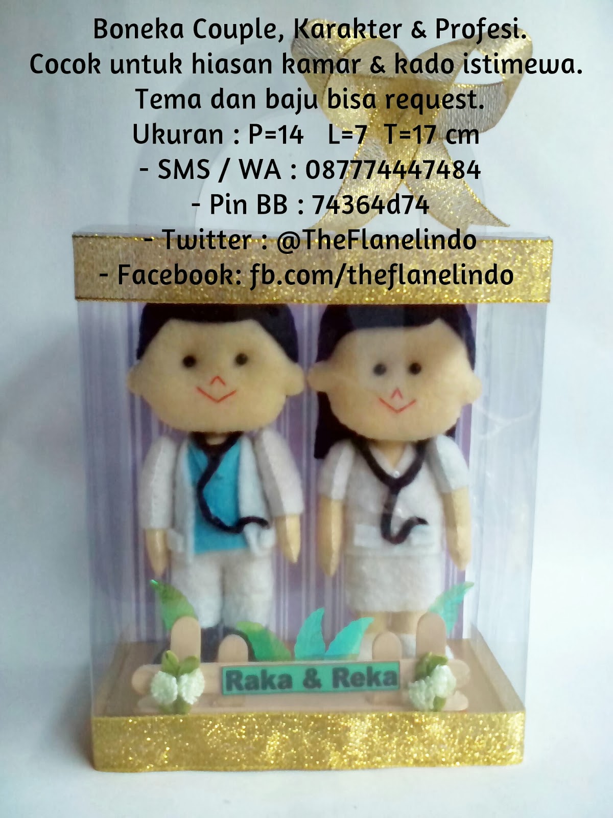 The Flanel Indonesia Boneka Couple Dokter Suster