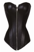 <br />Lotus Instyle Women's Faux Leather Zipper Front Corset
