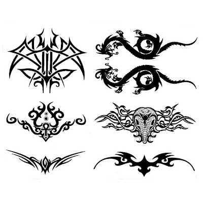 Retail Temporary Tattoos > F10753 Majestic Ink Lower Back Temporary Tattoo
