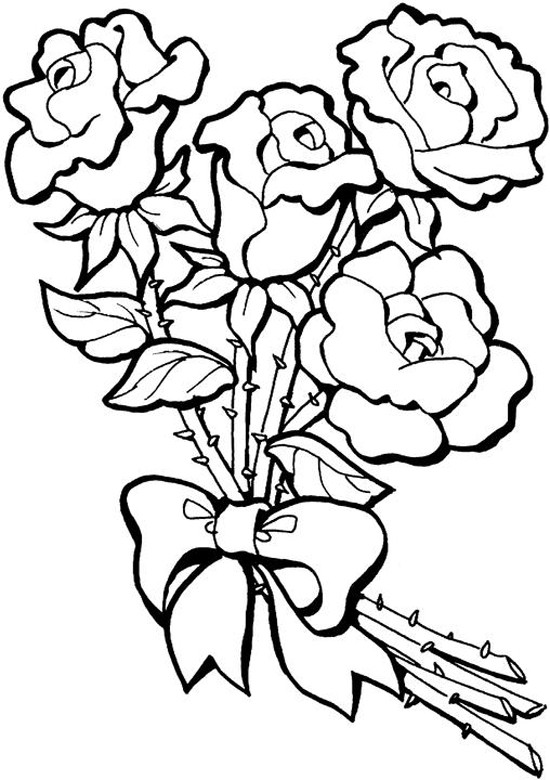 Gambar Mewarnai Bunga Matahari,Mawar,Tulip,Melati
