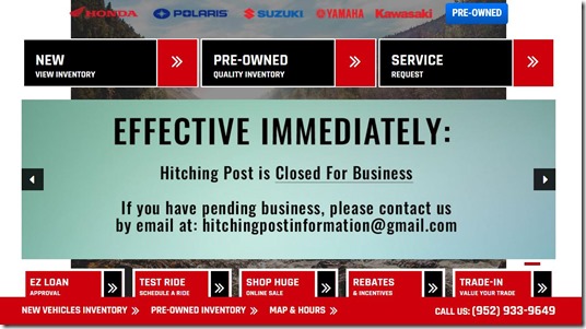 Hitching Post Closed