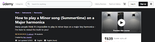 How to play a Minor song (Summertime) on a Major harmonica at Udemy