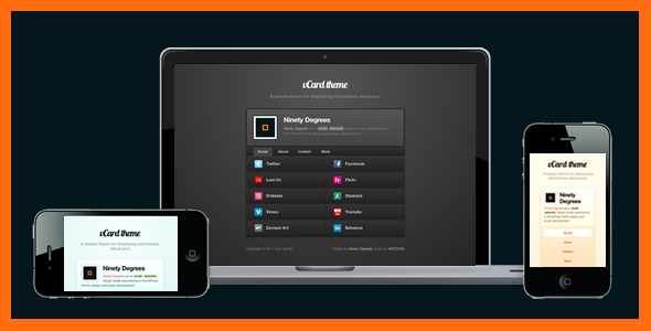 vCard - a personal profile template - Virtual Business Card Personal