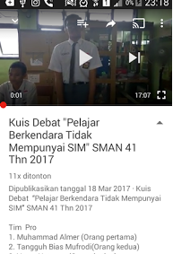 Perbaikan Kuis Debat Bahasa Indonesia SMAN 41: "Pelajar Berkendara