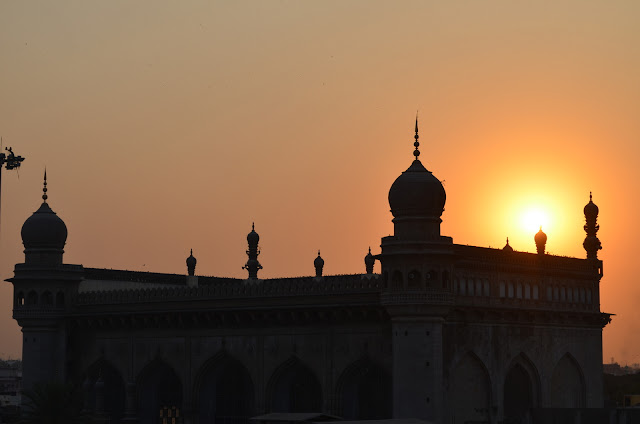 Sunset at Mecca Masjid. Hyderabad