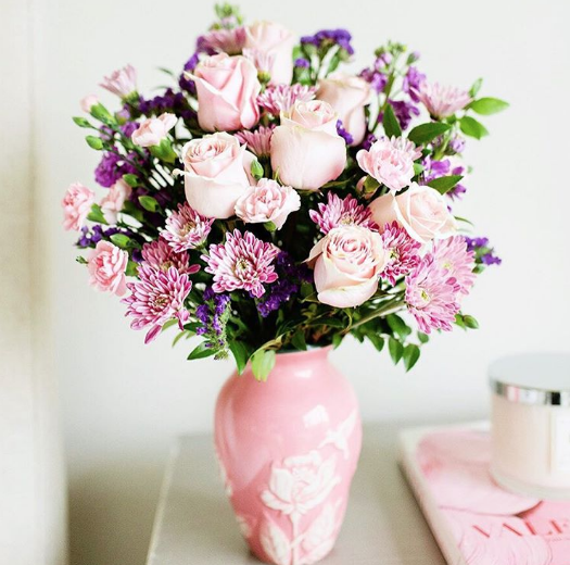 Pretty pink flowers - styled by @emilyjacks 