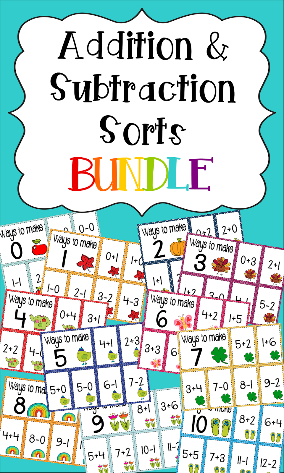 http://www.teacherspayteachers.com/Product/Addition-Subtraction-Sorts-BUNDLE-1055813