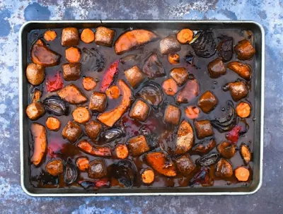 Vegan Sausage and Sweet Potato Bake - Step 6 - Gravy