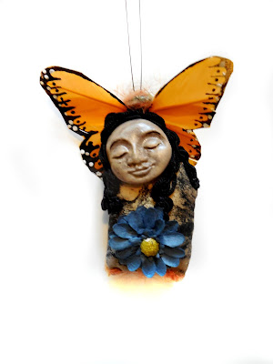 Butterfly Woman and Spiritual Growth Miniature Spirit Doll Art Doll 