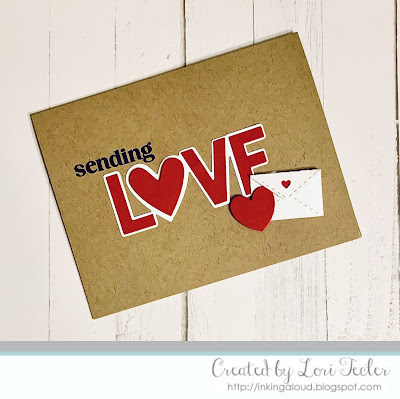 Sending Love card-designed by Lori Tecler/Inking Aloud-stamps from Reverse Confetti