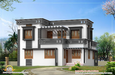 Modern contemporary home design - 1760 Sq. Ft. - Kerala home ...