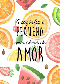 poster a cozinha é pequena mas cheia de amor