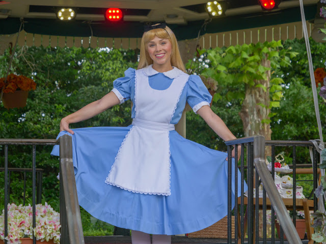 Reimagined Character meet and greets Alice Phased Reopening EPCOT United Kingdom Pavilion Walt Disney World Resort