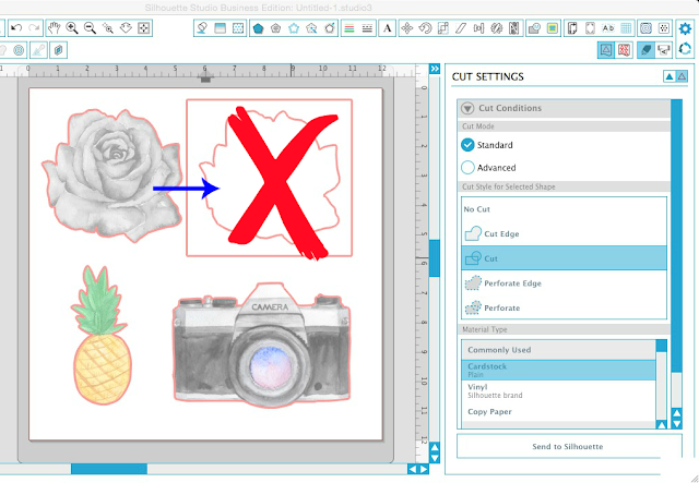 Silhouette Studio, Silhouette tutorial, removing cut box, transparent graphics