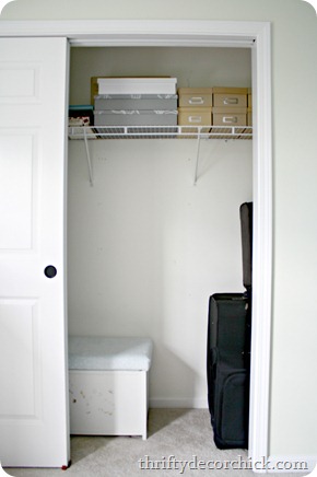 organized bedroom closet