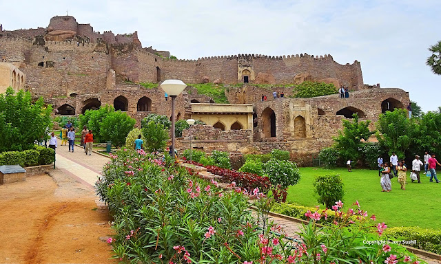 Golkonda Fort view from down the Hill, Hyderabad