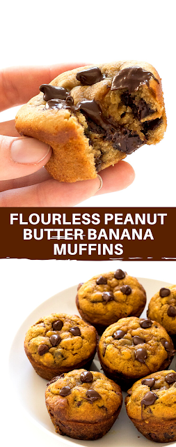 Flourless Peanut Butter Banana Muffins